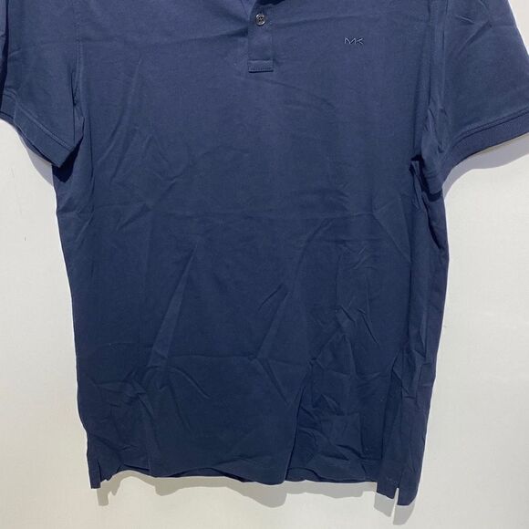 Michael Kors Men's Three Button Placket Cotton Navy Polo Shirt Small - Picture 2 of 10